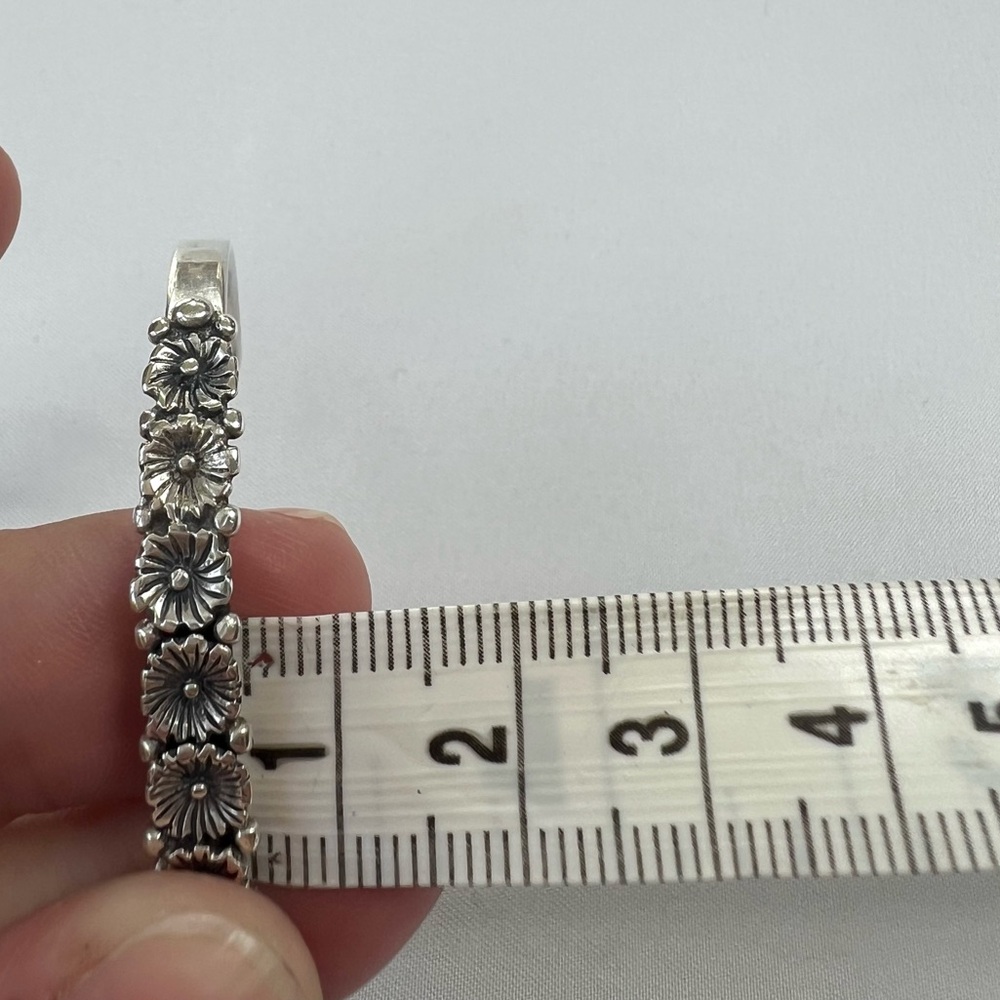 Vintage Navajo Sterling Silver Squash Blossom Cuff - Picture 5 of 11